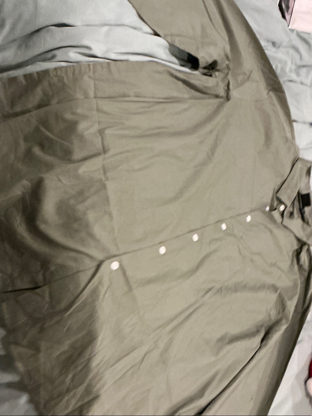 ASOS Olive-Green Midi Button-Front Skirt